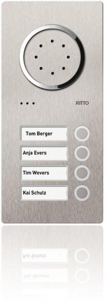 ARDEBO.de Ritto Acero Türstation Audio 4 Wohneinheiten edelstahl (1810420)