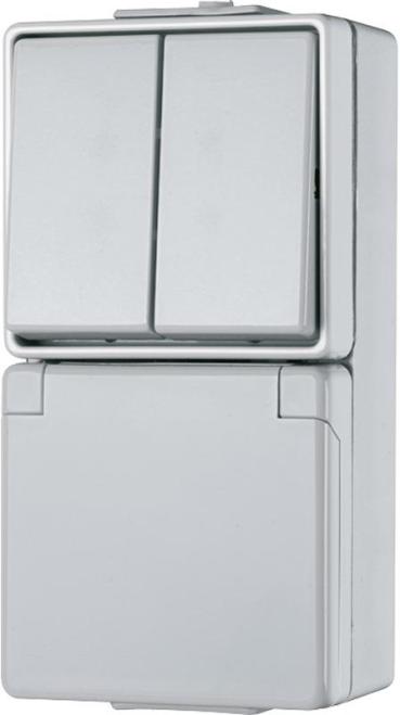 ARDEBO.de SCHUKO® Steckdose 16 A 250 V mit Serienschalter 10 AX 250 V, WG 600, Jung 675W