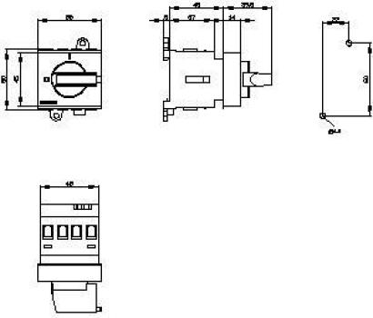 Siemens 3LD22300TK13 Hauptschalter, 3-polig, rot/gelb (3LD2230-0TK13)