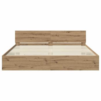 Bettrahmen Artisan-Eiche 200 x 200 cm Holzwerkstoff