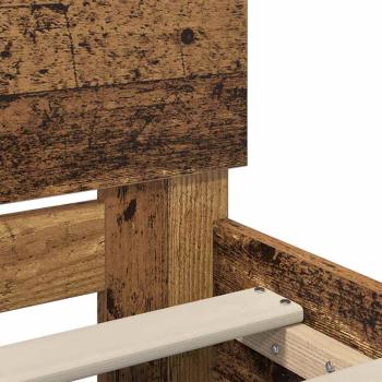 Bettrahmen mit Kopfteil Altholz 150 x 200 cm Holzwerkstoff