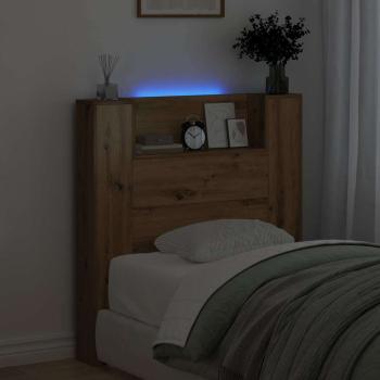 Kopfteil Schrank mit Regal Artisan-Eiche 120 x 15 x 103.5 cm