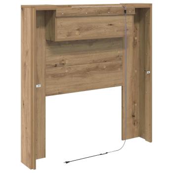 Kopfteil Schrank mit Regal Artisan-Eiche 120 x 15 x 103.5 cm