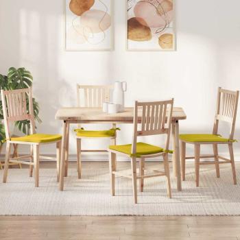 ARDEBO.de - Sitzkissen 4 pcs Gelb 40 x 40 x 3 cm Samt