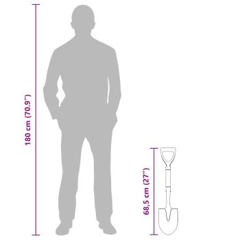 Schaufel Schwarz 68,5 cm