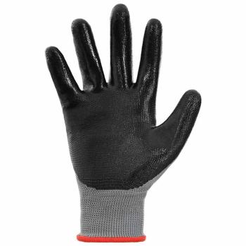 Arbeitshandschuhe 12 Stk. Grau und Schwarz 7 / S Polyester