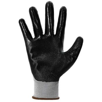 Arbeitshandschuhe 12 Stk. Grau und Schwarz 8 / m Polyester