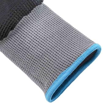 Arbeitshandschuhe 12 pcs Grau und Schwarz 9 / l Polyester