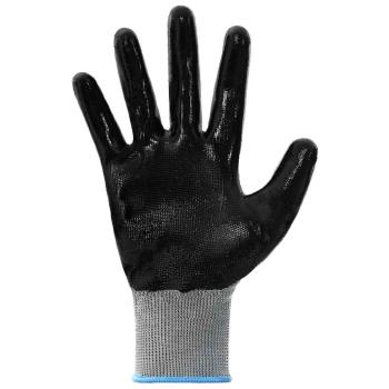 Arbeitshandschuhe 24 Stk. Grau und Schwarz 9 / l Polyester