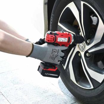 ARDEBO.de - Arbeitshandschuhe 12 pcs Grau und Schwarz 11 / XXL Polyester