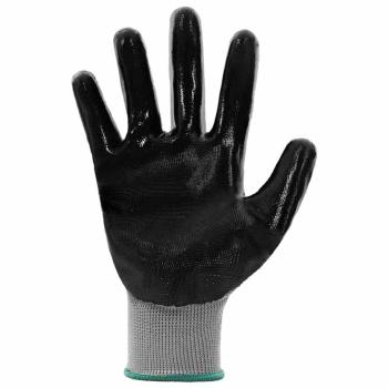 Arbeitshandschuhe 12 pcs Grau und Schwarz 11 / XXL Polyester