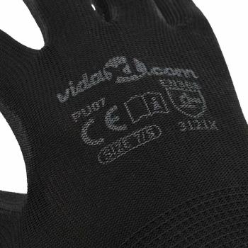 Arbeitshandschuhe 12 pcs Schwarz 7 / S Polyester