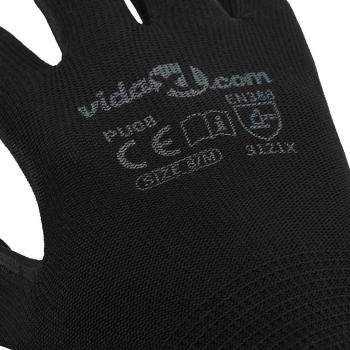 Arbeitshandschuhe 24 pcs Schwarz 8 / m Polyester