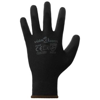 Arbeitshandschuhe 24 pcs Schwarz 8 / m Polyester