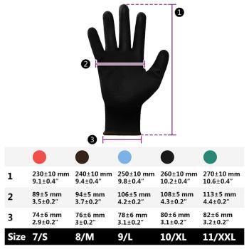 Arbeitshandschuhe 24 pcs Schwarz 8 / m Polyester