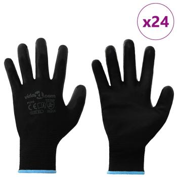 ARDEBO.de - Arbeitshandschuhe 24 pcs Schwarz 9 / l Polyester
