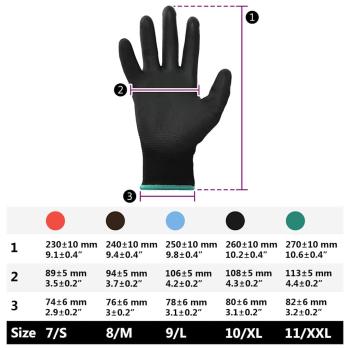 Arbeitshandschuhe 12 pcs Schwarz 11 / XXL Polyester