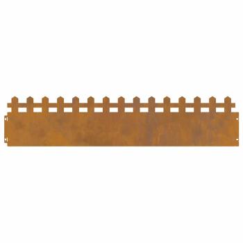 Rasenkanten 20 pcs Rostig 103 x 0,05 x 22 cm Wetterfeststahl
