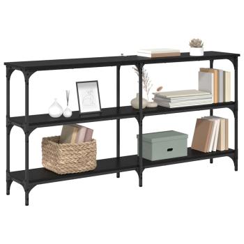 Konsolentisch Schwarz Eichen-Optik 150 x 29 x 75 cm