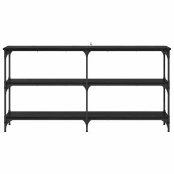 Konsolentisch Schwarz Eichen-Optik 150 x 29 x 75 cm