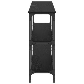 Konsolentisch Schwarz Eichen-Optik 150 x 29 x 75 cm