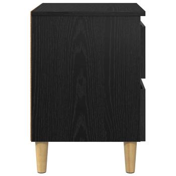 Bettschrank Schwarz Eichen-Optik 40 x 35 x 50 cm Holzwerkstoff