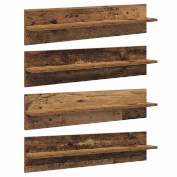 Wandregale 4 pcs Altholz 80 x 11,5 x 18 cm Holzwerkstoff