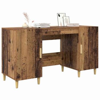 Schreibtisch mit Regal Altholz 140 x 50 x 75 cm Holzwerkstoff