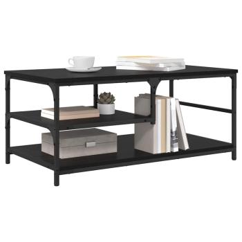 Couchtisch Schwarz Eichen-Optik 90 x 49 x 40 cm Holzwerkstoff