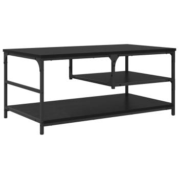 Couchtisch Schwarz Eichen-Optik 90 x 49 x 40 cm Holzwerkstoff