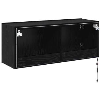 ARDEBO.de - TV-Wandschrank Schwarz Eichen-Optik 100 x 35 x 41 cm