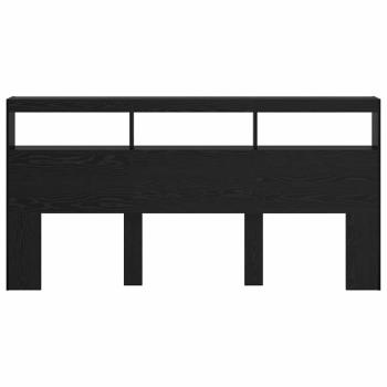 Kopfteil Schwarz Eichen-Optik 200 x 17 x 102 cm Holzwerkstoff