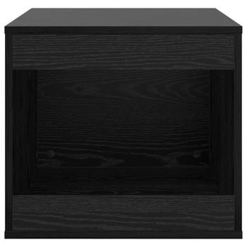 ARDEBO.de - Katzenstreu Box Umzäunung Schwarz Eichen-Optik 47 x 59 x 42 cm