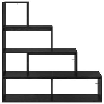 Raumteiler Bücherregal Schwarz Eichen-Optik