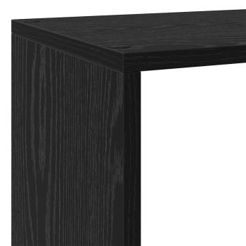 Raumteiler Bücherregal Schwarz Eichen-Optik