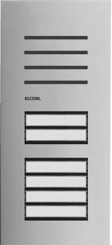 ARDEBO.de Elcom Türstation Audio 6/1, 2-Draht, Edelstahl matt