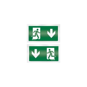 ARDEBO.de Esylux SLX 24 Piktogrammscheibe, zweiseitig, Pfeil unten, 289x155x10 mm (EN10079085)