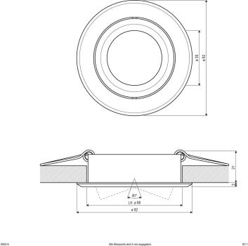EVN Deckeneinbau, rund, schwenkbar, IP20, GX5,3, max. 50W, 12V, alu (695014)