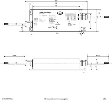 EVN EFD-Serie LED Funk-Multicolor-Empfänger, 12-48V/DC, max. 240-720W (EFD6712244X5A)