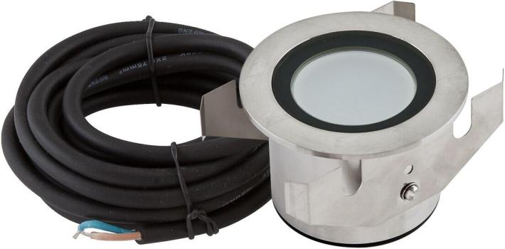 ARDEBO.de EVN LED Bodeneinbau, rund, EDS, IP68, 350mA, 3W, 3000K, 230lm, Edelstahl (P68132)