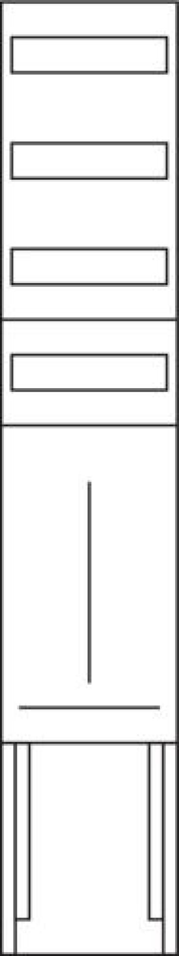 Hager ZU54LS Einbausatz, univers Z, Höhe 1350mm, 1 Zählerplatz, 1-feldig, für Sammelschienen