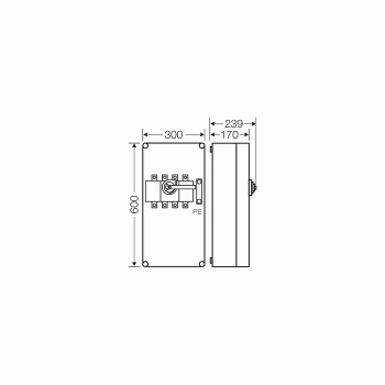 Hensel Mi 7454 Lasttrennschaltergehäuse, Lasttrennschalter 250 A
