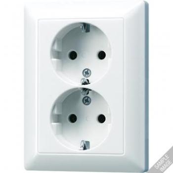 ARDEBO.de Jung AS5020KIUWW SCHUKO Zweifach-Steckdose, 16 A, 250 V, AS500, alpinweiß