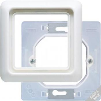 ARDEBO.de Jung CD681WUW Rahmen 90 x 90 mm, komplett mit Dichtungsflanch (IP 44), cremeweiß