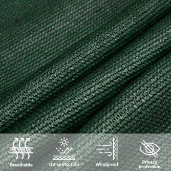 Sonnensegel 160 g/m² Trapezform Dunkelgrün 4/5x3 m HDPE