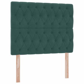Bett mit LED-Lichtleisten Dunkelgrün 120 x 200 cm Samt