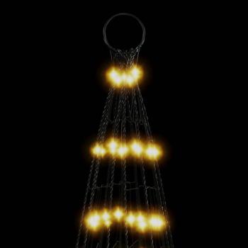LED-Weihnachtsbaum auf Fahnenmast, 1534 LEDs, Warmweiß, 500 cm
