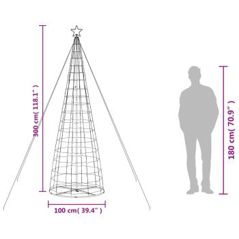 LED-Weihnachtsbaum, 570 LEDs, Warmweiß, 300 cm