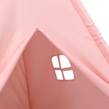 Kinder Tipi-Zelt mit Tasche Pfirsichhaut Rosa 120x120x150 cm