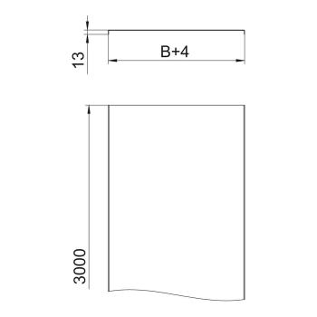 OBO Bettermann DRLU/050 Deckel für Kabelrinne und Kabelleiter, ungelocht, 50x3000mm, Stahl, bandverzinkt (6052640)
